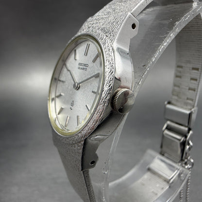 Seiko Watch Women 20mm Silver Dial Silver Tone Oval 16-5630 New Battery Vintage2