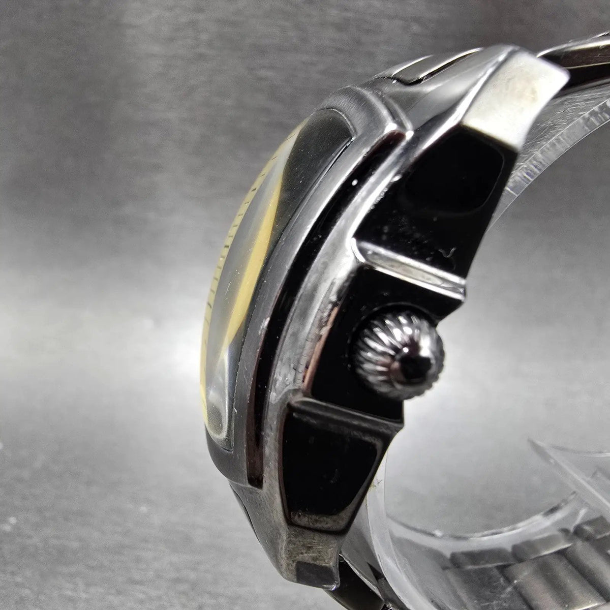 Invicta Lupah Watch 29mm Yellow Dial Black Tone Rectangle 17777 New Battery2