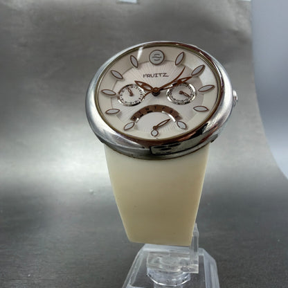 Philip Stein Frutiz Watch Men 43mm White Dial Steel Daydate Round New battery5