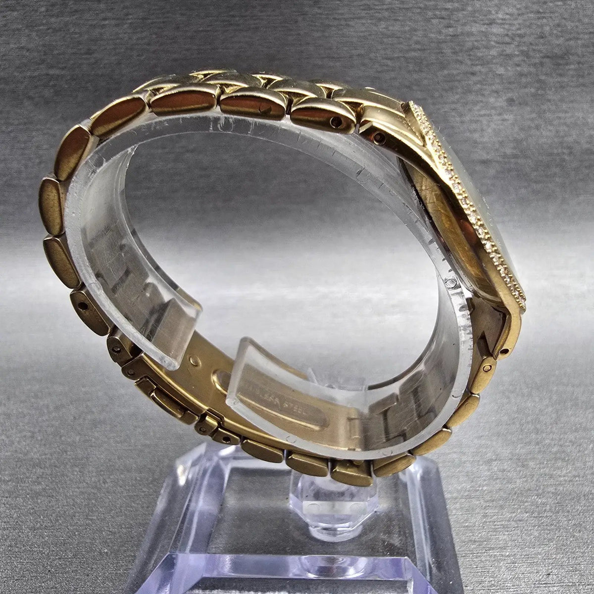 Skagen Watch Women 30mm MOP Dial Gold Tone Gemmed Round 347SGXG New Battery8
