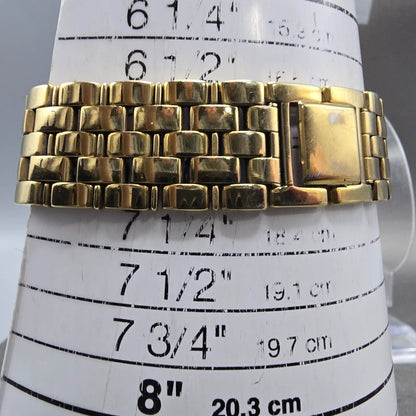 Seiko Watch Men 35mm Black Dial Gold Tone Round Bracelet VTG 7N00-7A70 PARTS11