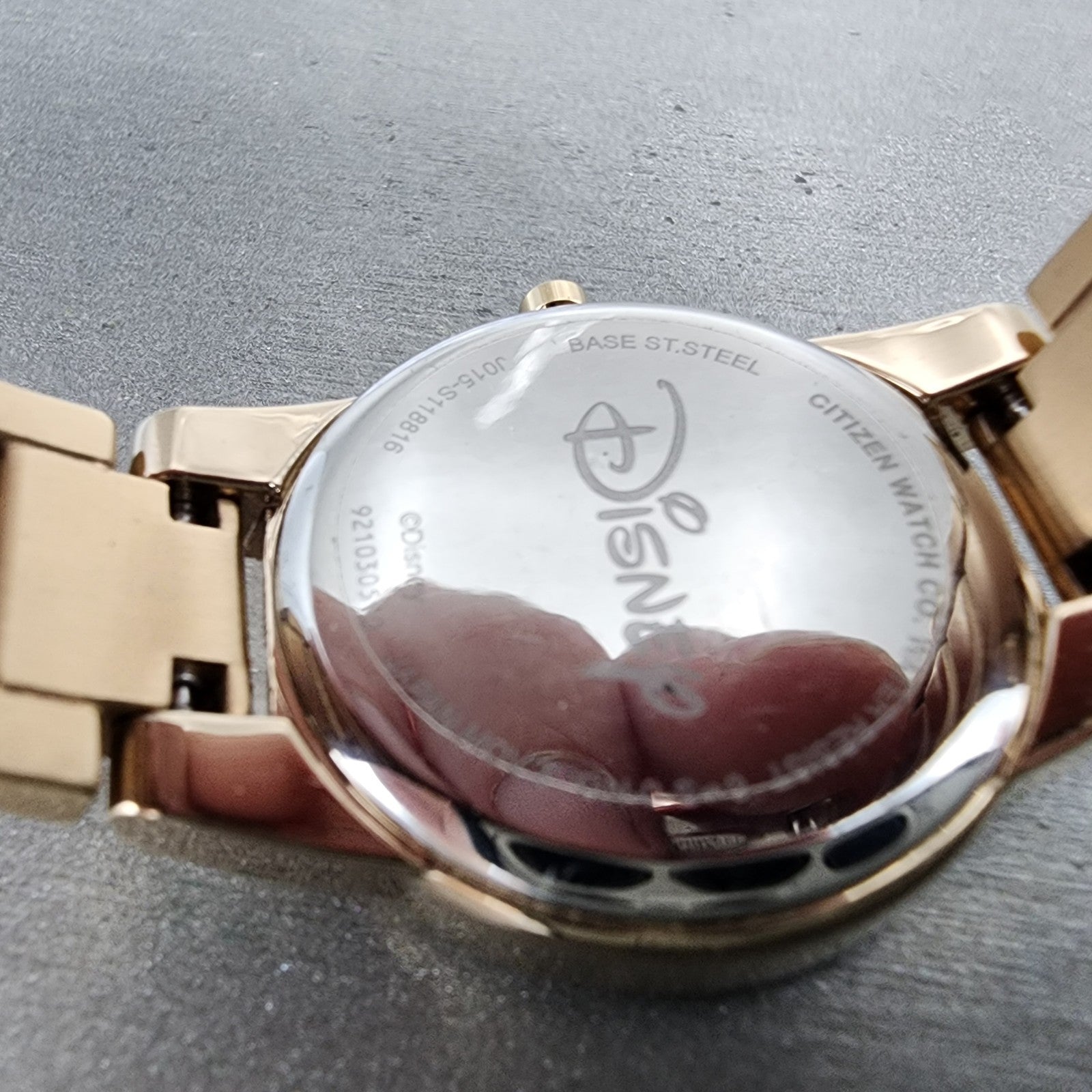 Citizen EcoDrive Mickey Mouse Watch Women 29mm Black Dial Rose Gold Date Runs9