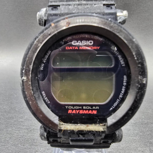 Casio G-Shock Rayman DW-9300 Watch Men 43mm Black Titanium Solar Chrono PARTS 900