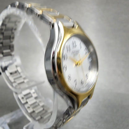 Citizen Watch Women 23mm Silver Dial Two Tone Date Round eu225451a New Batt B123