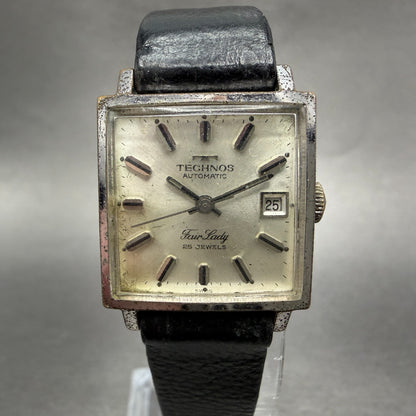 Technos Fair lady Automatic Watch Women 22mm Silver Dial Silver Tone Date Runs0