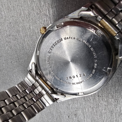 Citizen CQ President Watch Men 35mm Silver Dial Daydate 1102-R12535 New Battery10
