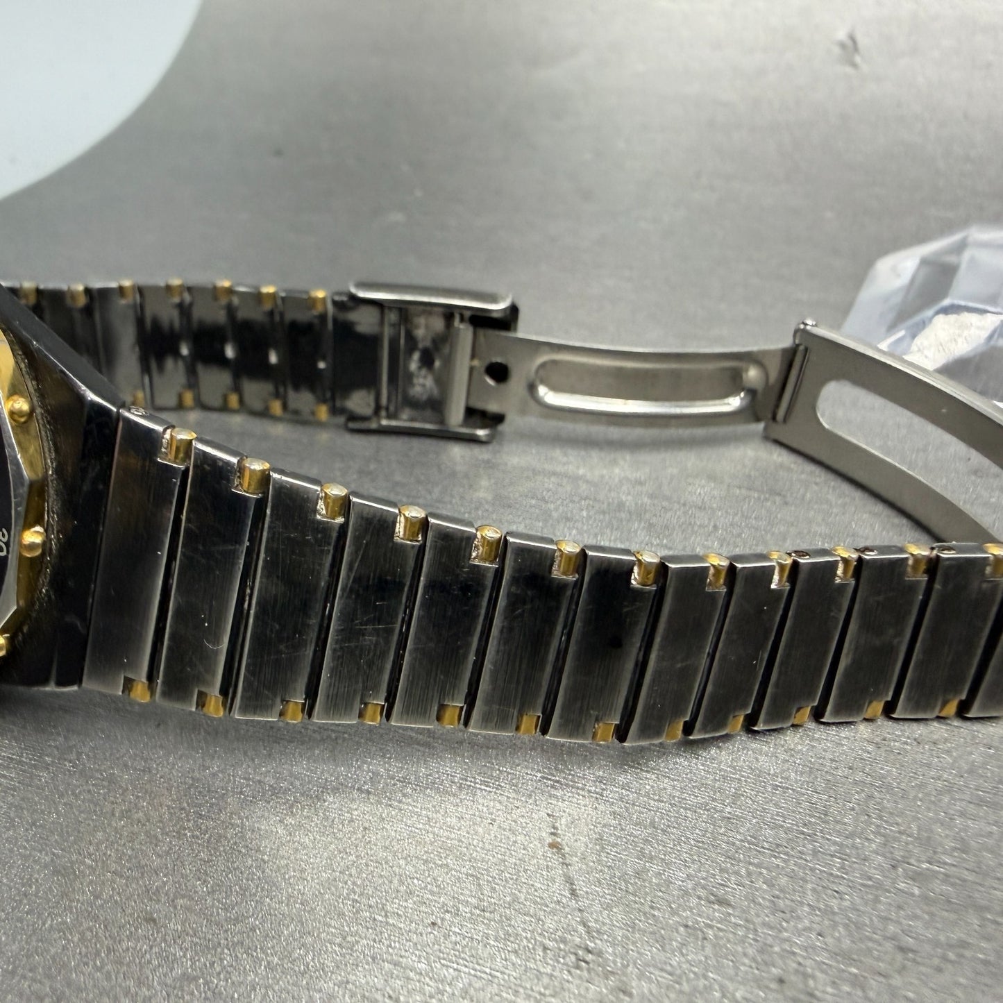 Bulova Marine Star Watch Men 33mm Black Dial Black & Gold Tone Date READ! NewBat8