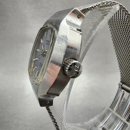 Citizen Automatic Watch Women 26mm Silver Dial Silver Tone Rectangle Runs VTG2
