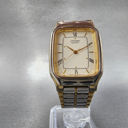 Citizen Tank Watch Women 27mm White Dial Two Tone 4630E60639 New Battery5