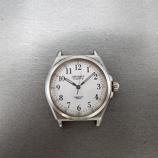 Orient Swimmer Watch Men 36mm White Dial Silver Tone Round QB1XC0 PARTS0