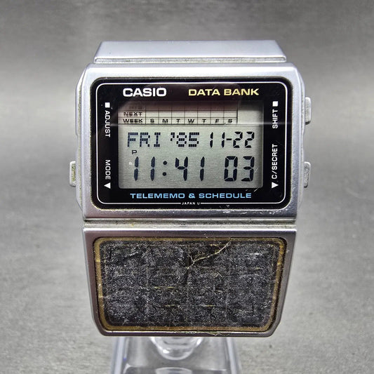 Casio Calculator Watch Men 33mm Digital Silver Tone Alarm Chrono DBC-610 NewBate0