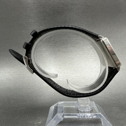 Seiko Watch Men 28mm Black Dial Silver Tone Square Vintage 7820-5410 New Battery8