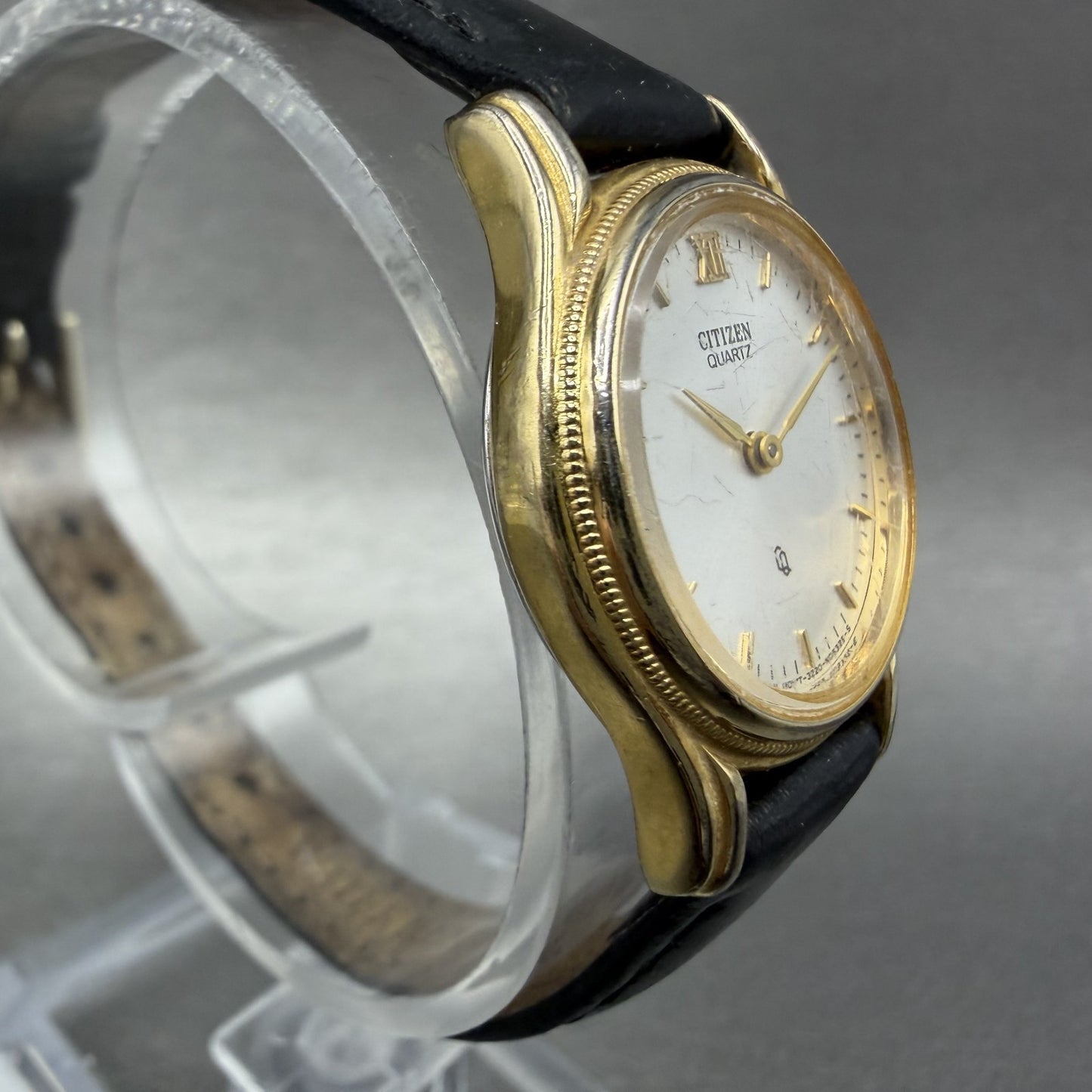 Citizen CQ Watch Women 23mm Silver Dial Gold Tone Round 3220-S32992 New Batt3