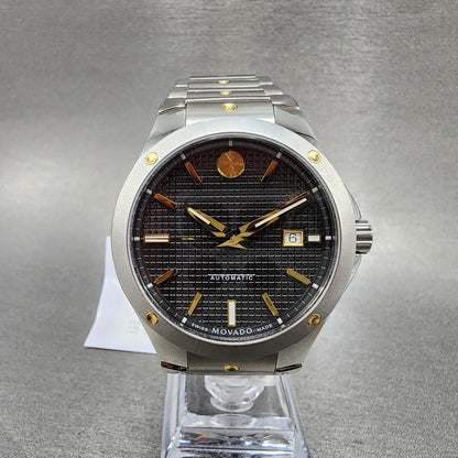 Movado SE Automatic Watch Men 41mm Gray Dial Two Tone Date Round 06075520
