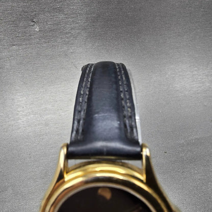 Movado Museum Watch Women 28mm Black Dial Gold Tone Round 87 E4 0823 New Battery4