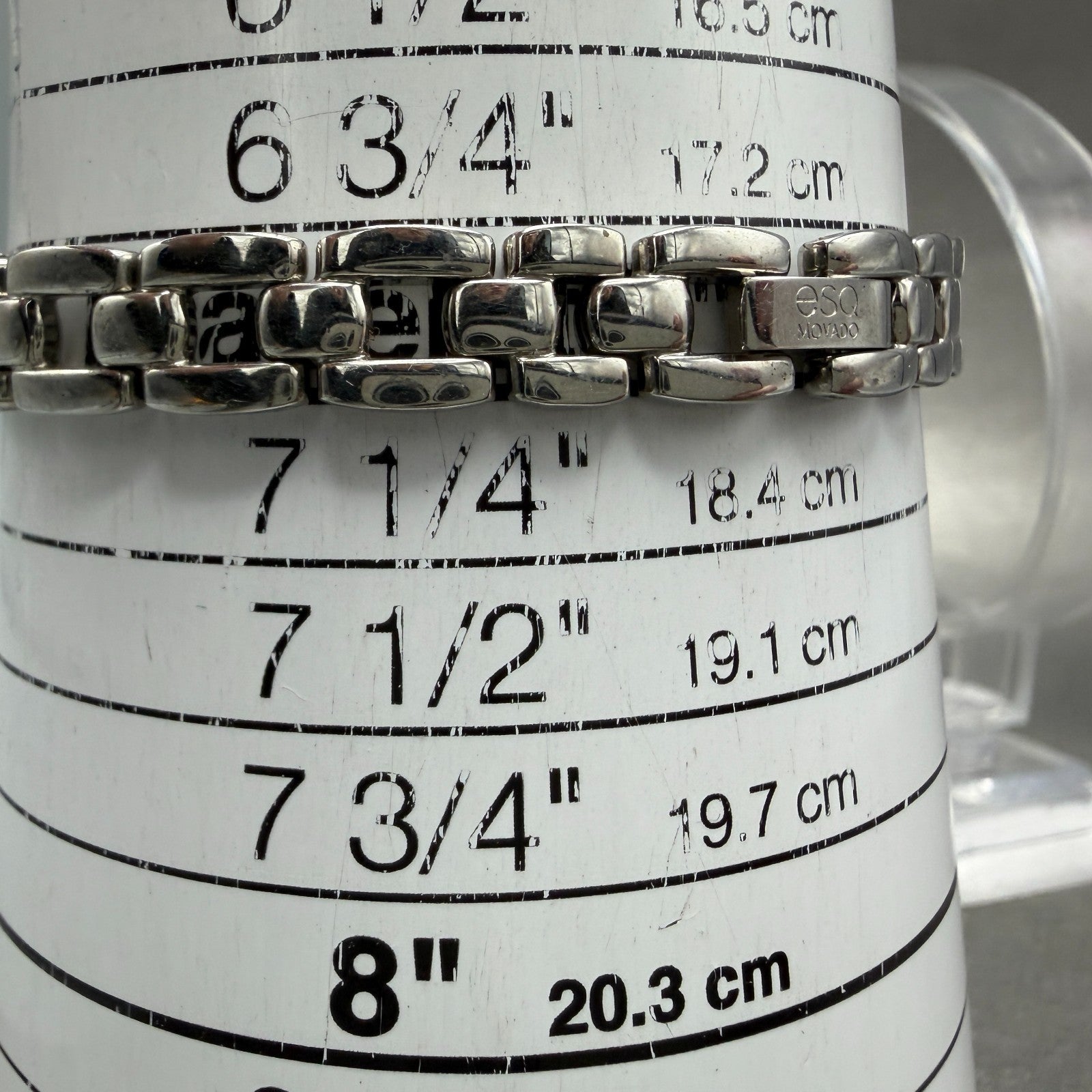 ESQ Movado Watch Women 24mm White Dial Silver Tone Round ES453145641 New Battery10