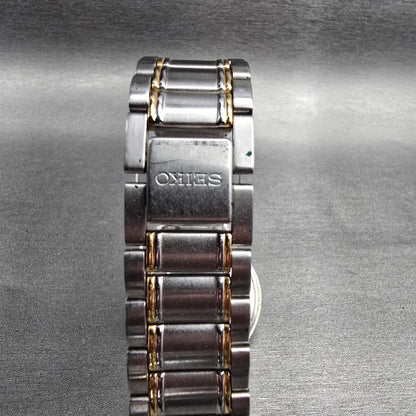 Seiko Watch Men 35mm Champagne Dial Silver Tone Round V701-2H20 New Battery7