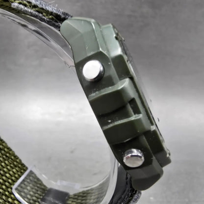 Casio Illuminator W-218H Watch Men 43mm Green Alarm Chrono Digital New Battery3