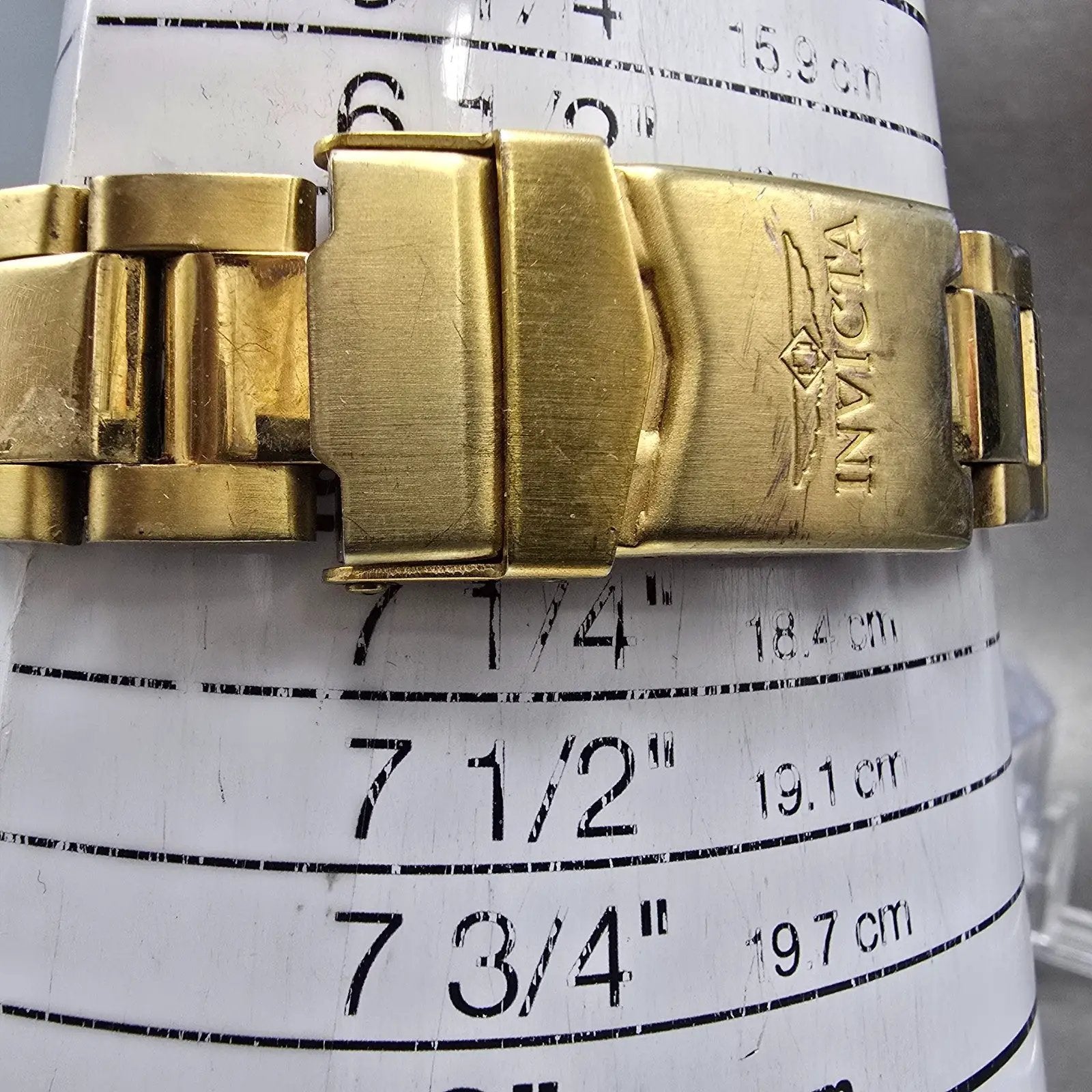 Invicta Watch Women 39mm Champagne Dial Gold Tone Date Round 15252 New Battery9