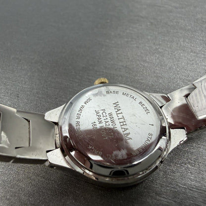 Waltham Watch Women 23mm MOP Dial Two Tone Round WAW041 New Battery10