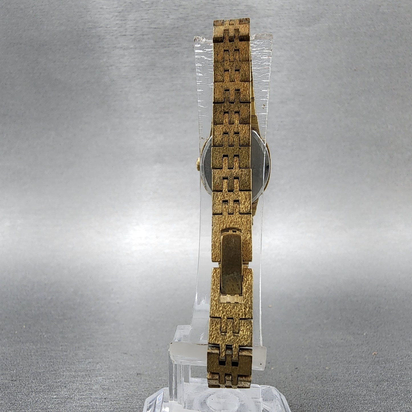 Seiko Tank Watch Women 16mm Champagne Dial Gold Tone 2c205739 New Battery7