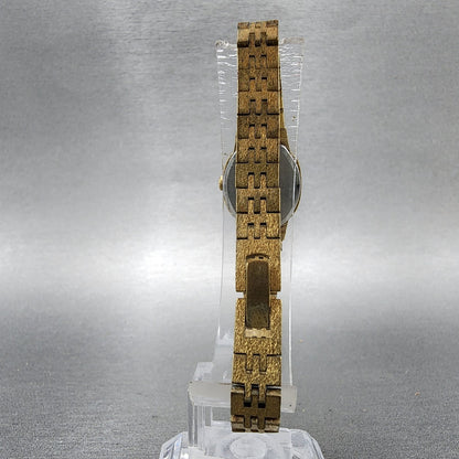 Seiko Tank Watch Women 16mm Champagne Dial Gold Tone 2c205739 New Battery7