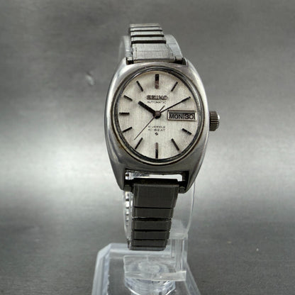 Seiko Automatic Watch Women 22mm Silver Dial Silver Tone Daydate 2706-7010 Runs5