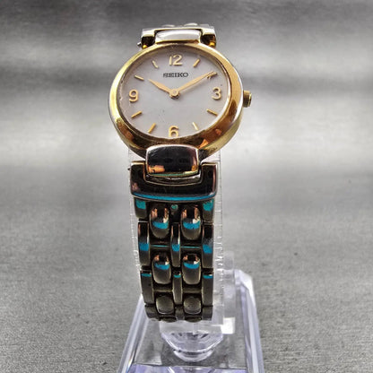 Seiko Watch Women 21mm MOP Dial Two Tone Round 1N00-0GR0 New Battery Vintage5