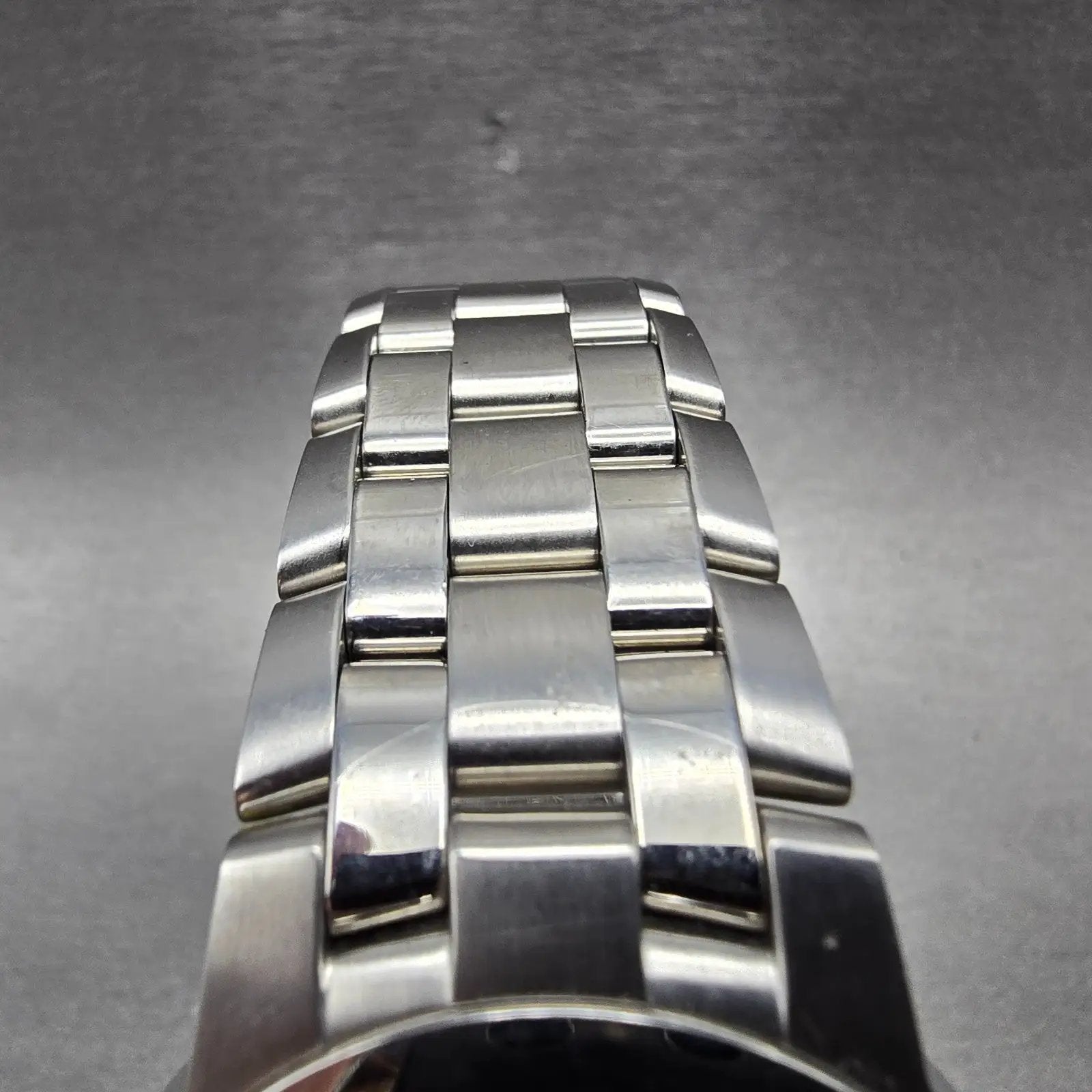 ESQ Watch Men 36mm Black Dial Silver Tone Daydate Round E5312 New Battery Swiss4