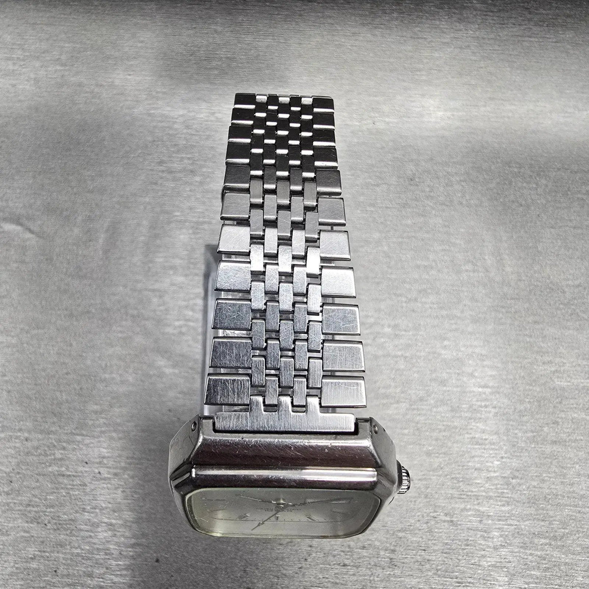 Seiko Alba Watch Men 32mm Silver Dial Silver Tone Daydate 7N33-K003 New Battery4