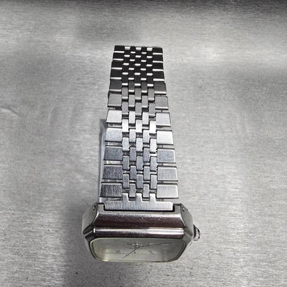 Seiko Alba Watch Men 32mm Silver Dial Silver Tone Daydate 7N33-K003 New Battery4