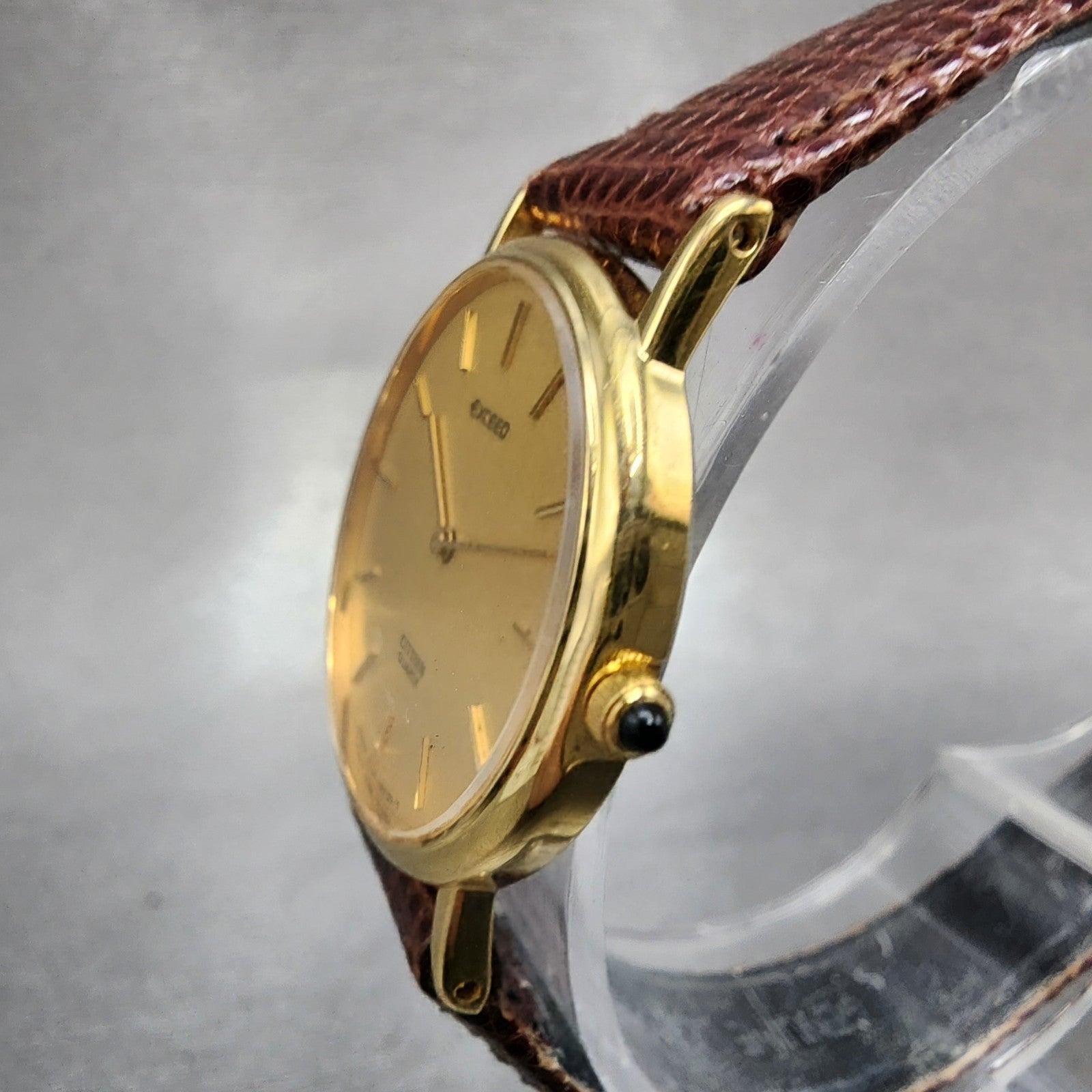 Citizen Exceed Watch Women 25mm Gold Dial Gold Tone Round 2200222911 New Batt2