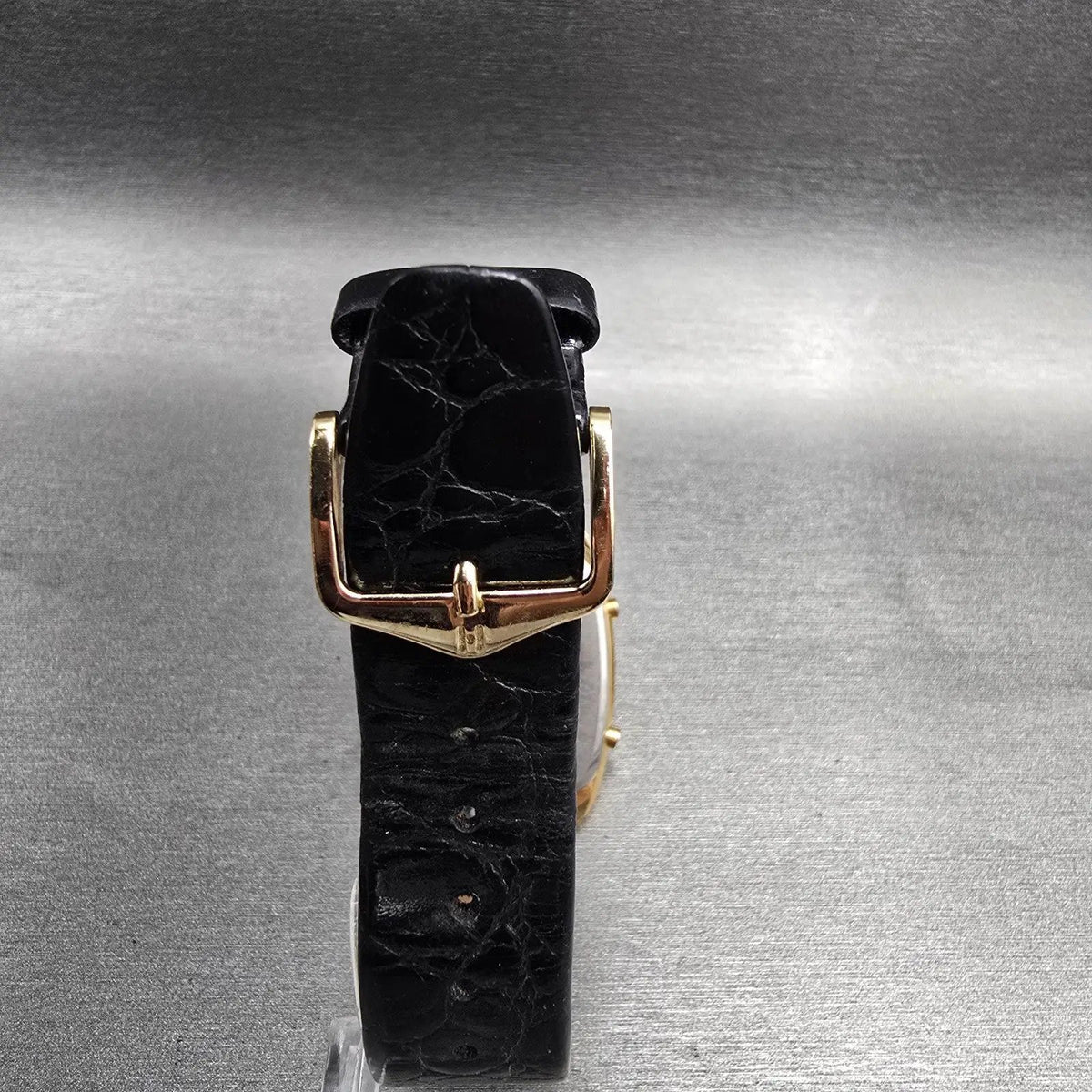 Seiko Watch Men 30mm Black Dial Gold Chronograph Alarm H448-5029 New Battery VTG7