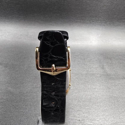 Seiko Watch Men 30mm Black Dial Gold Chronograph Alarm H448-5029 New Battery VTG7