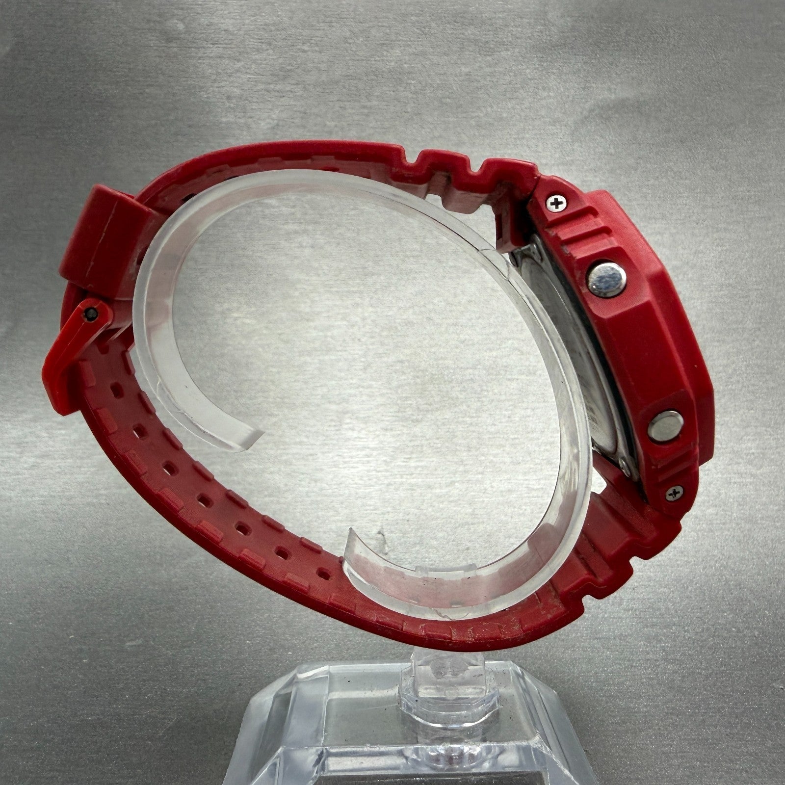 Casio G-Shock GA-2100 Watch Men 46mm Red Analog Digital Alarm Chronograph Works8