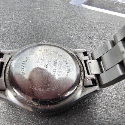 Movado Museum Watch Women 28mm Black Dial Silver Tone 84-E1-1861 New Battery9
