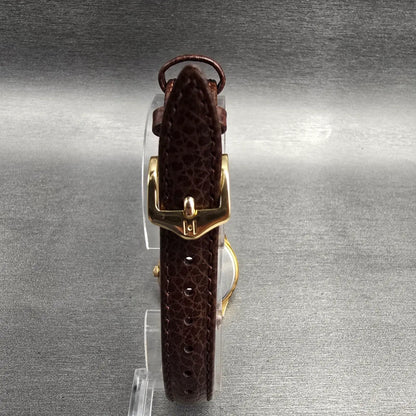 Seiko Watch Women 24mm Black Dial Gold Tone Date Round 7N82-0100 New Battery JP27