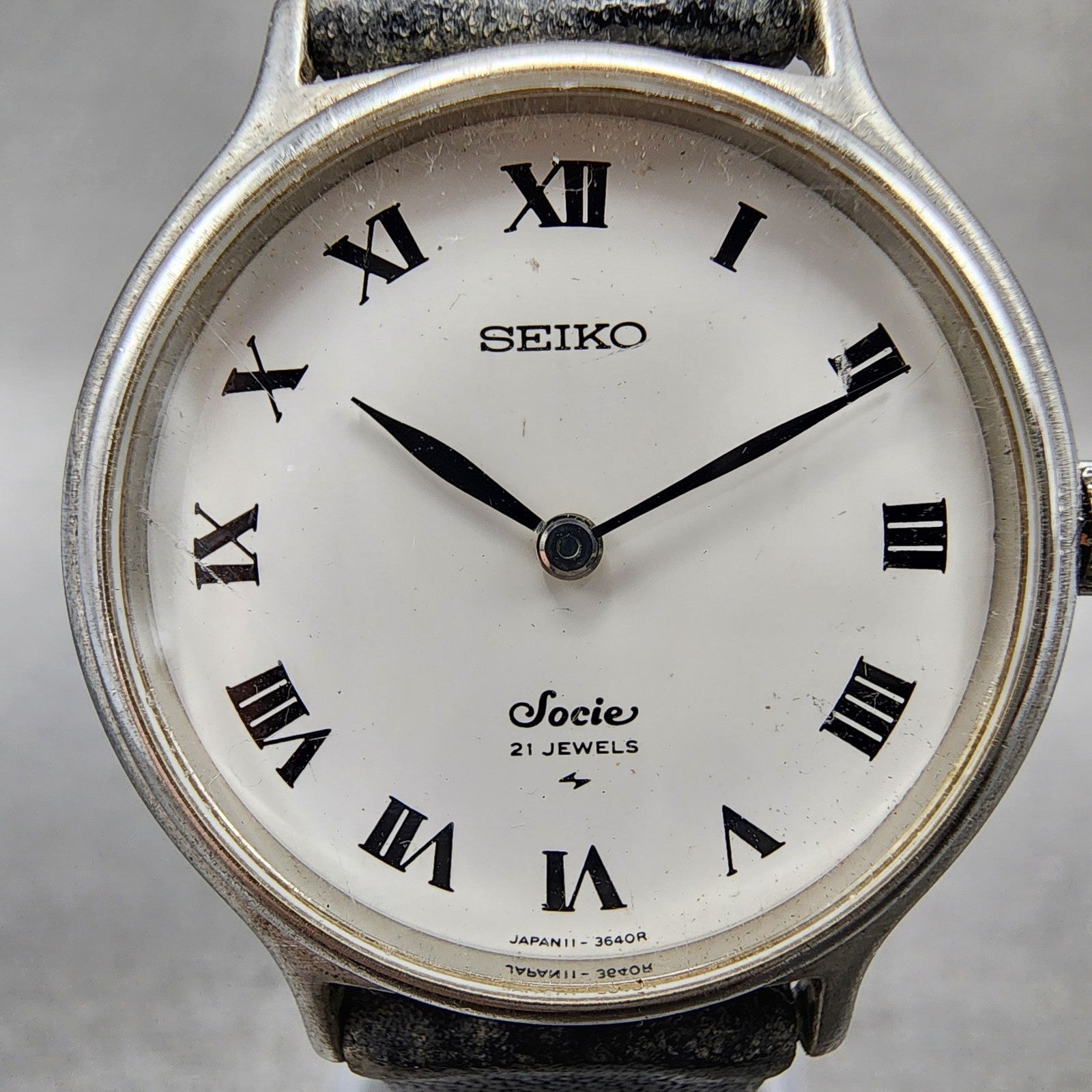Seiko Socie Watch Women 29mm White Dial Silver Tone Manual Wind 111050 PARTS2