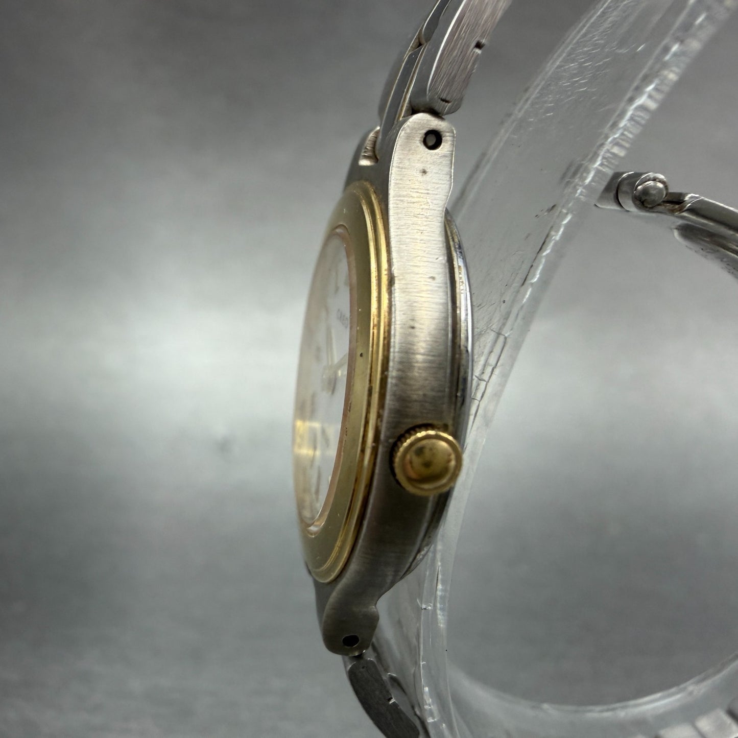 Seiko Creo Watch Women 24mm White Dial Two Tone Date 3E29-0A70 New Battery2