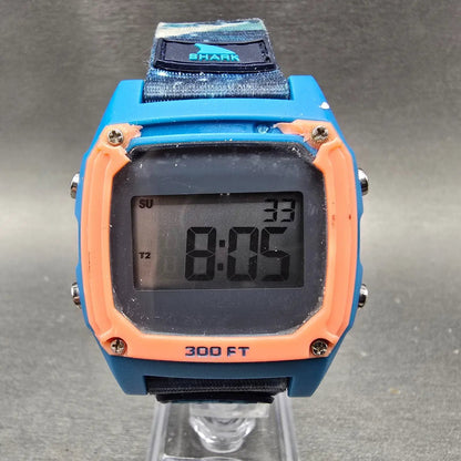 Freestyle Shark Watch Men 38mm Pink Blue Alarm Chronograph Clip New Battery0