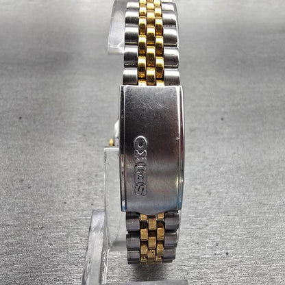 Seiko Watch Women 24mm Gold Dial Two Tone Daydate Round 7N83-0041 New Battery7