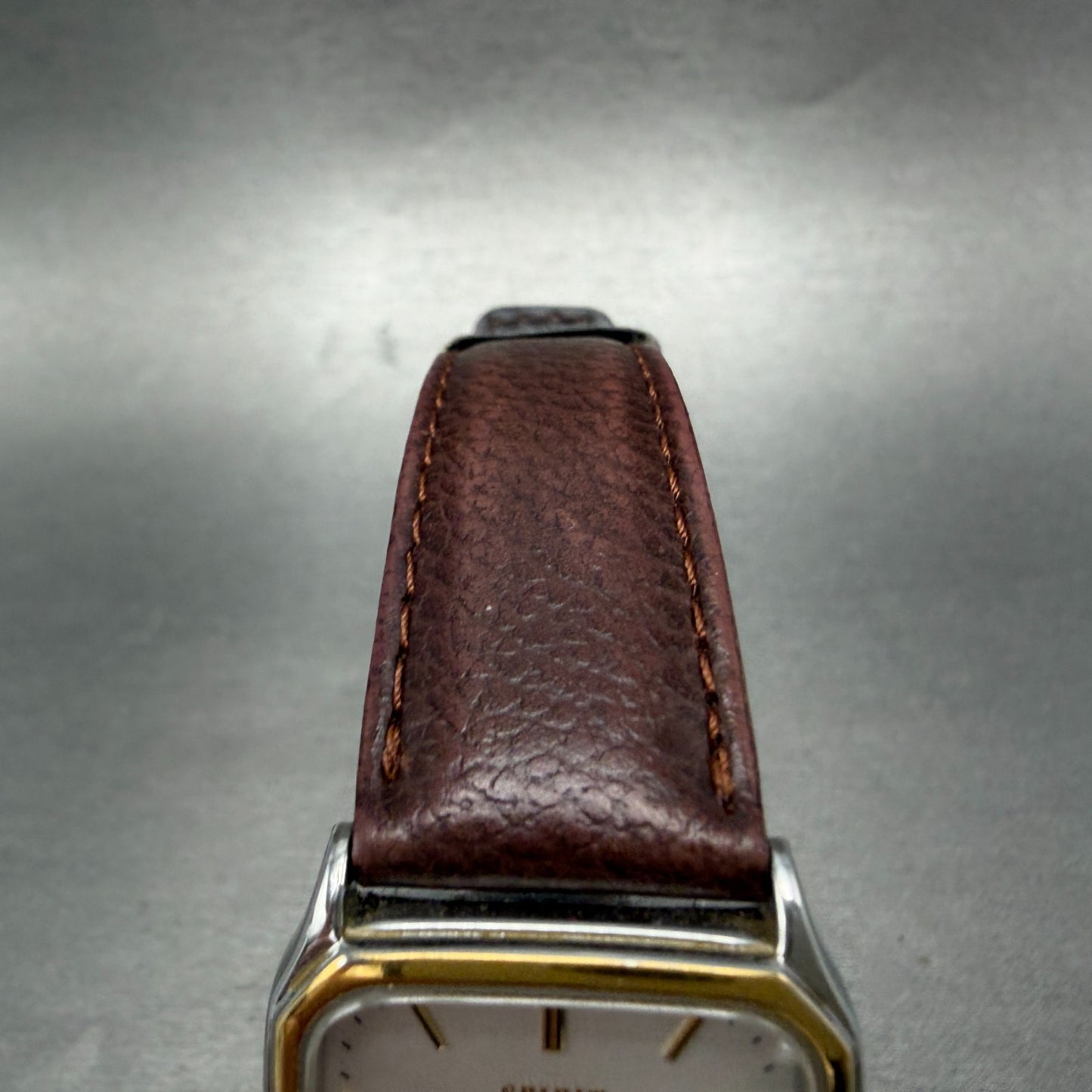 Seiko Spirit Tank Watch Men 27mm Silver Dial Two Tone Rectangle 5E31-5B50 NewBat4