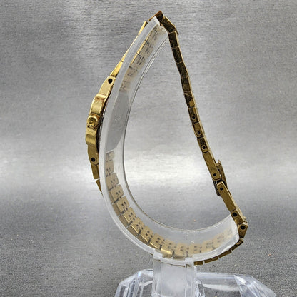 Seiko Tank Watch Women 16mm Champagne Dial Gold Tone 2c205739 New Battery6