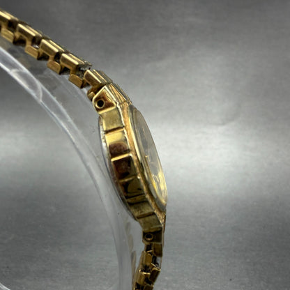 Citizen Watch Women 17mm Black Dial Gold Tone Oval 5920-S96494 New Battery VTG3