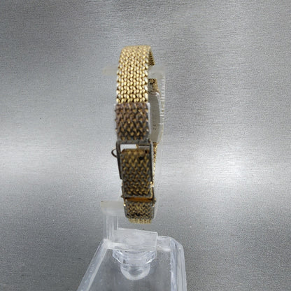Seiko Tank Watch Women 14mm Champagne Dial Gold Tone 13205959 New Battery7