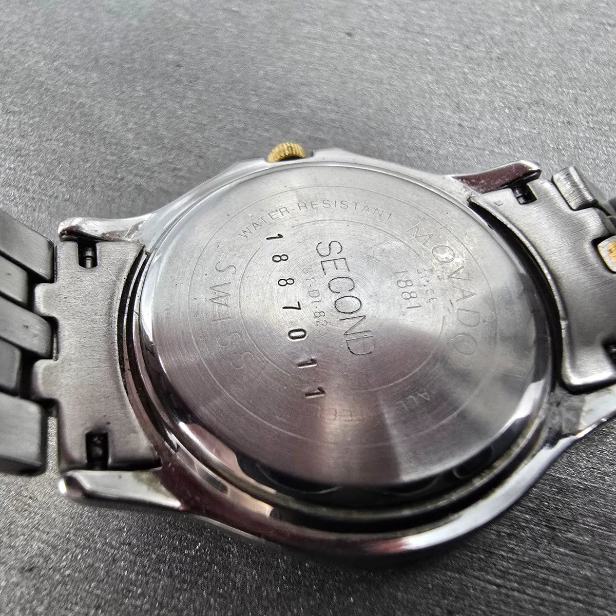 Movado Museum Watch Women 28mm Black Dial Two Tone Round 81-D1-823 New Battery9