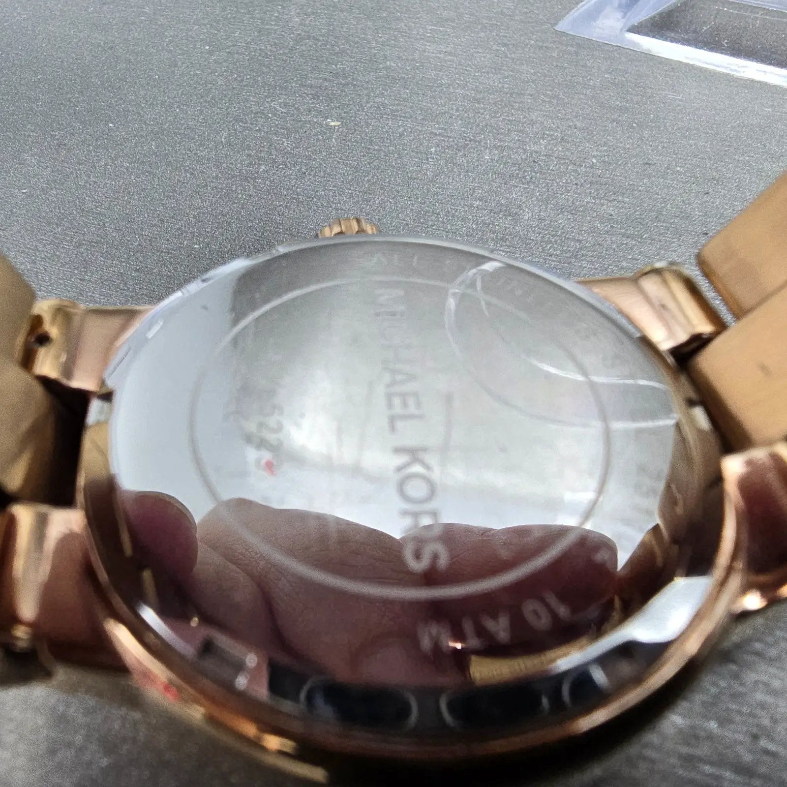 Michael Kors Chronograph Watch Women 38mm White Dial Rose Gold Tone New Battery10