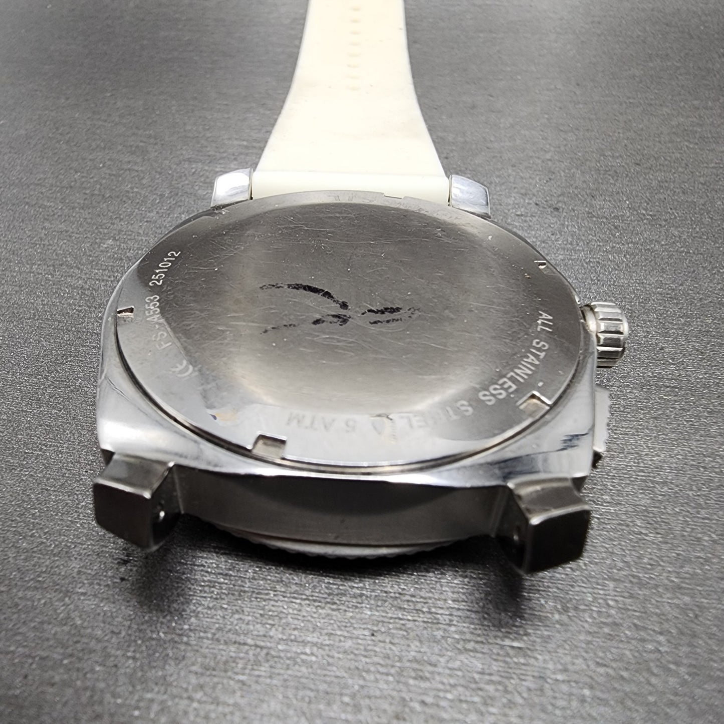 Fossil Machine Chronograph Watch Men 45mm Gray Dial Silver Tone FS4553 PARTS11