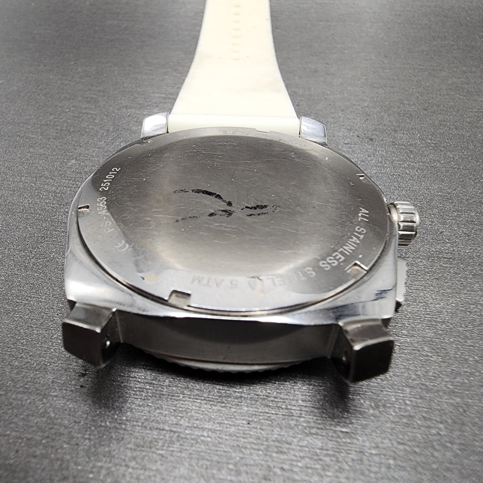 Fossil Machine Chronograph Watch Men 45mm Gray Dial Silver Tone FS4553 PARTS11