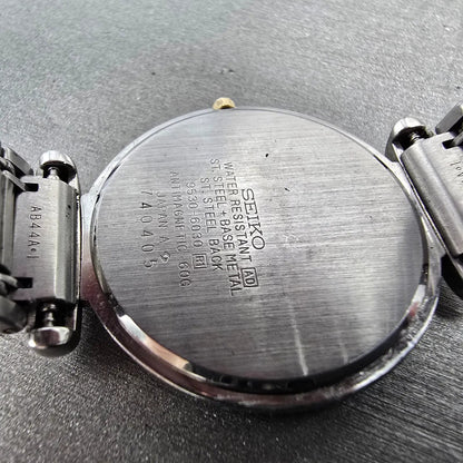 Seiko Dolce Watch Men 32mm White Dial Two Tone Round 9530-6030 PARTS10